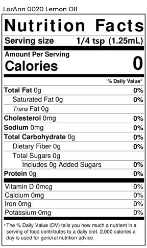 Lemon Oil, Natural -LorAnn12.99Fusion Flavours