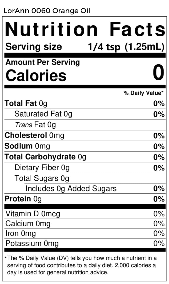 Orange Oil, Natural 1 oz. - LorAnn11.79Fusion Flavours