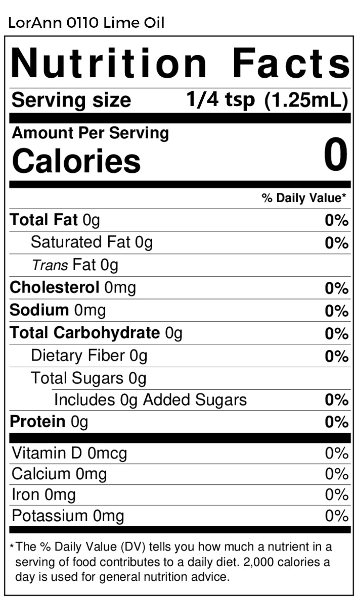 Lime Oil, Natural 1 oz. - LorAnn14.79Fusion Flavours