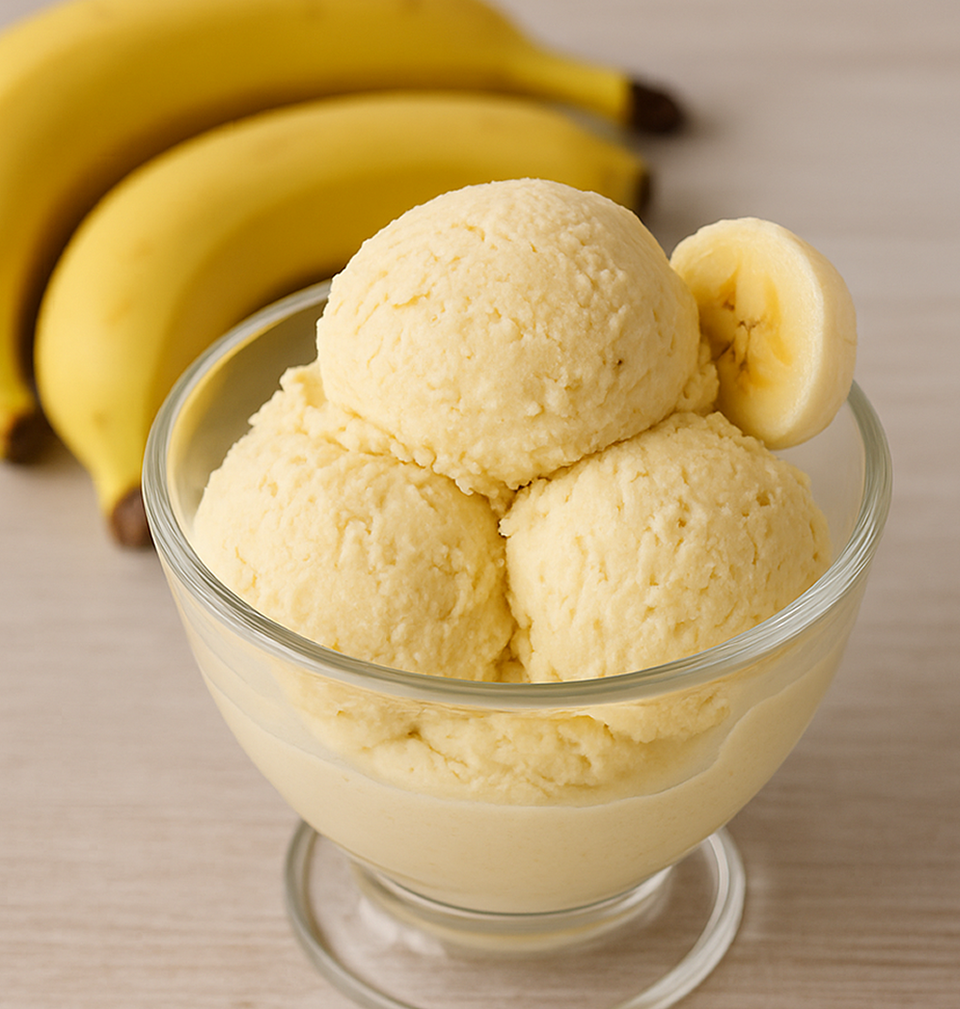 No-Churn Banana Ice Cream – Just 3 Ingredients!