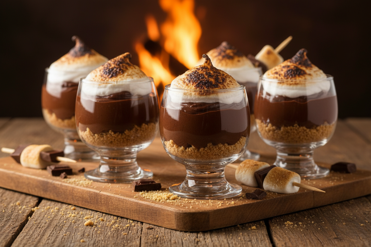 S’mores Espresso Mousse Cups