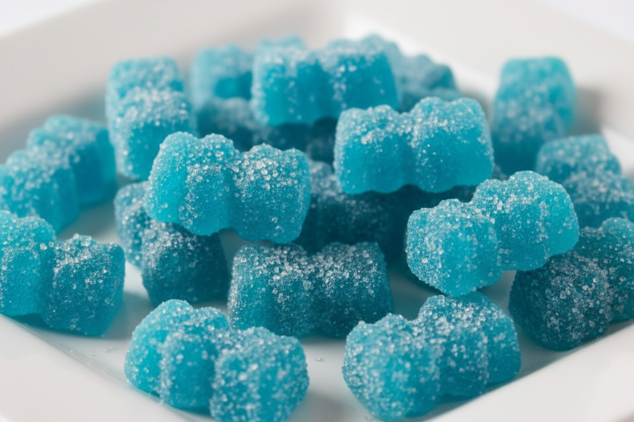 Sour Blue Raspberry Gummy Bears