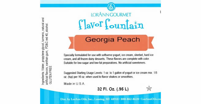 Georgia Peach Ice Cream Flavor