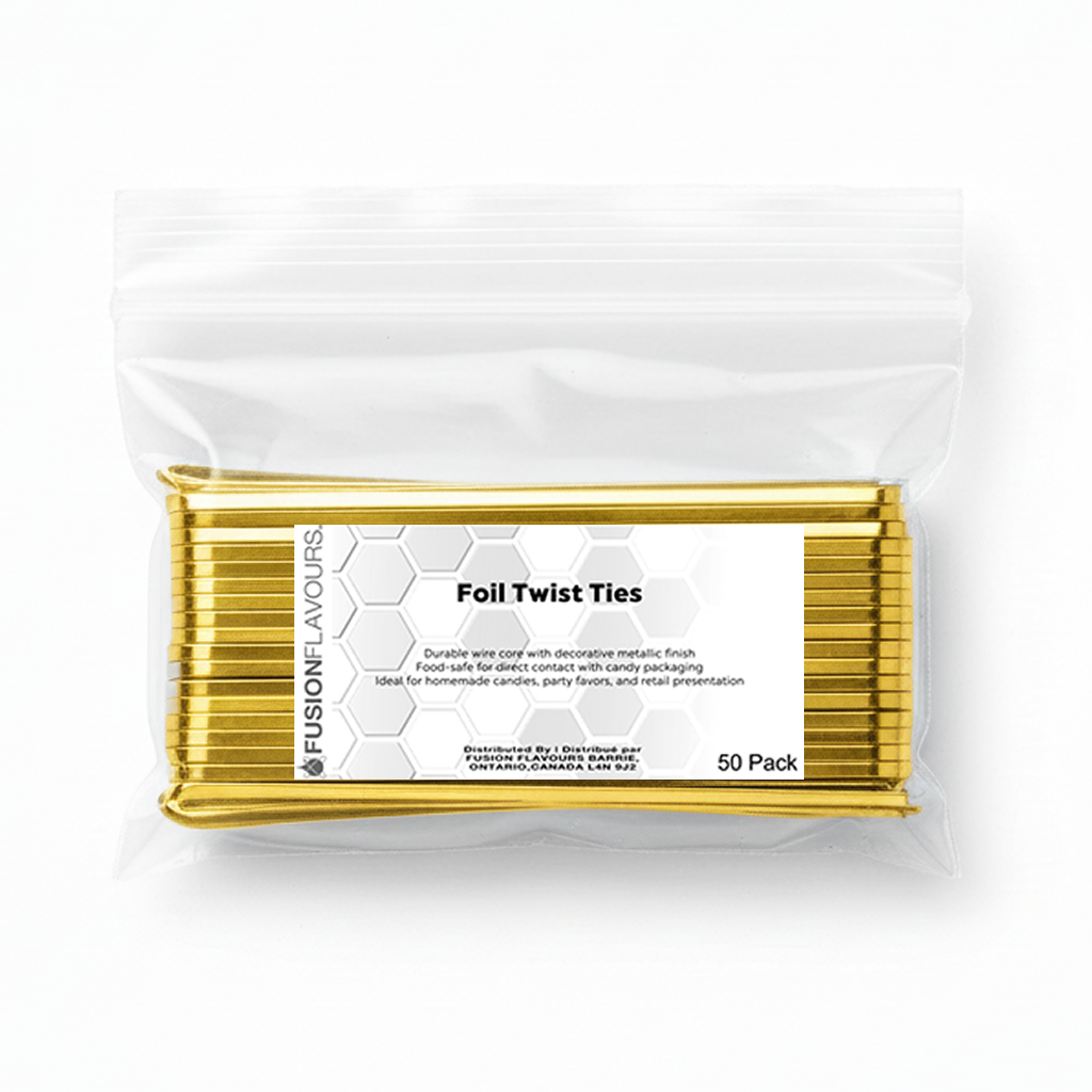 Twist Ties, Gold 50 pack
