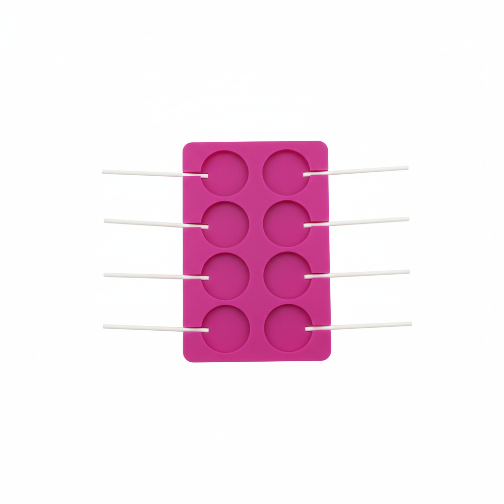 Mold with sticks inserted