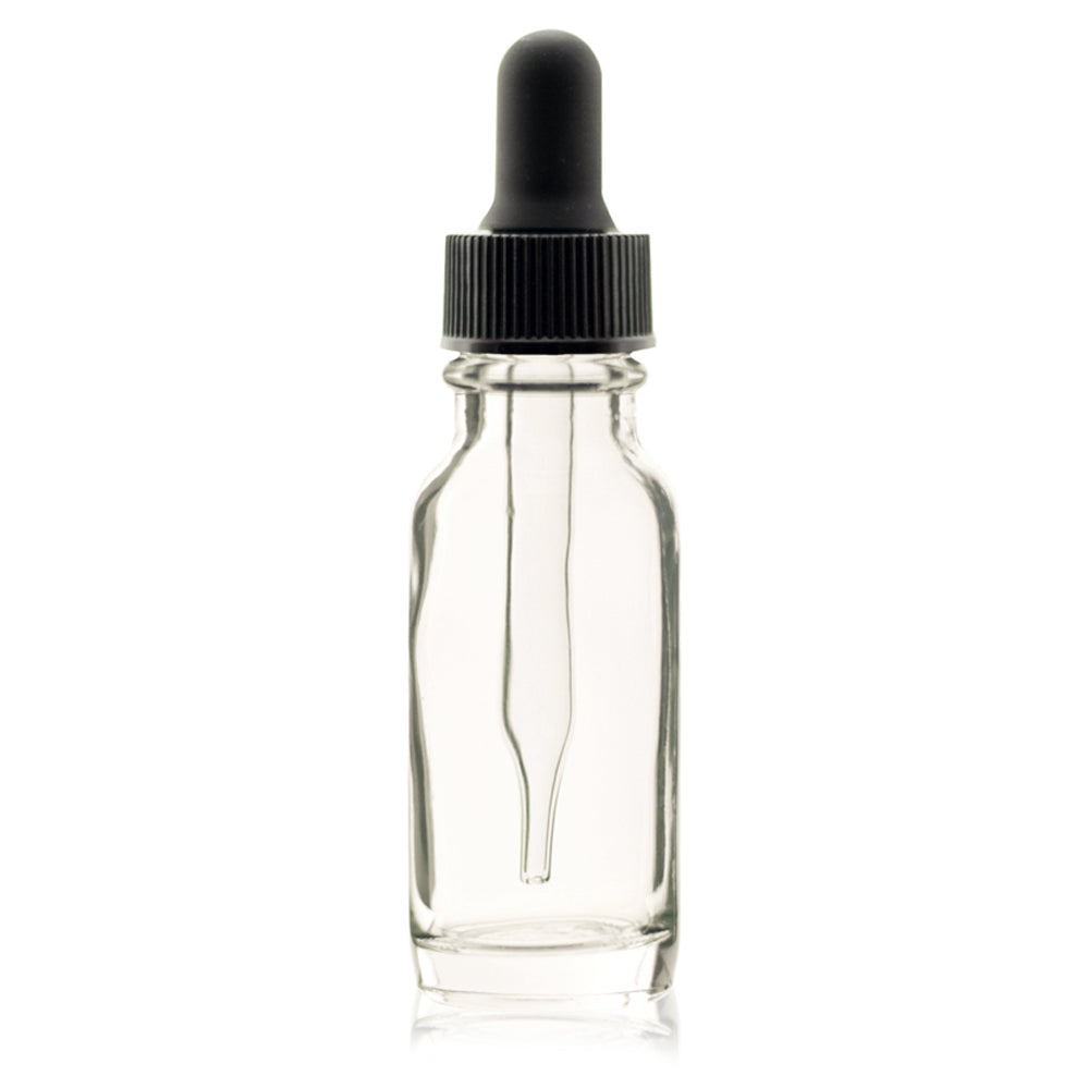 15 ml Clear Boston Round Glass Dropper Bottle1.59Fusion Flavours